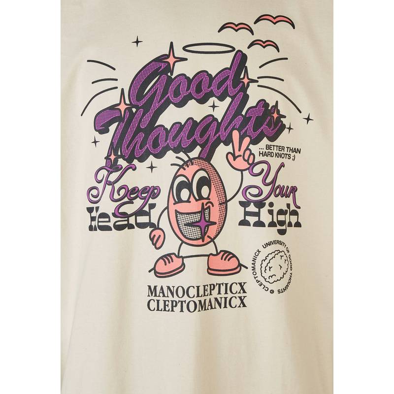 Cleptomanicx Good Vibes Printshirt Herren