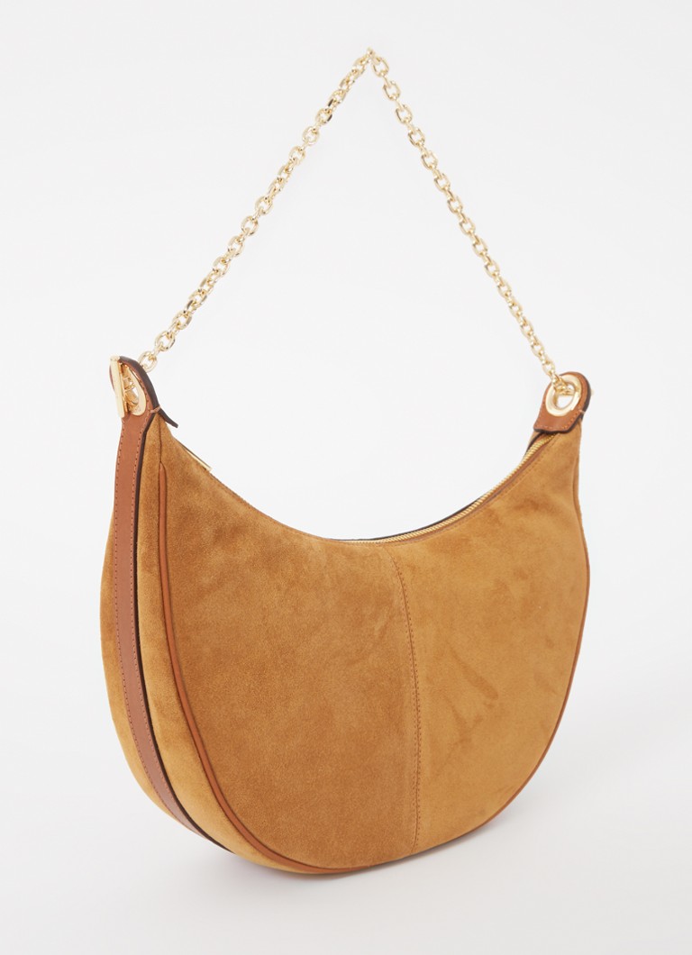 Gerard Darel Le Suzanne suede shoulder bag with leather details