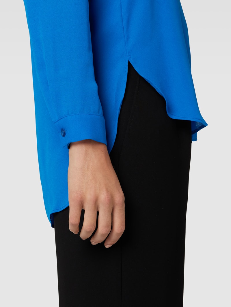 Bluse mit V-Ausschnitt Modell 'LUCY' in royalblau