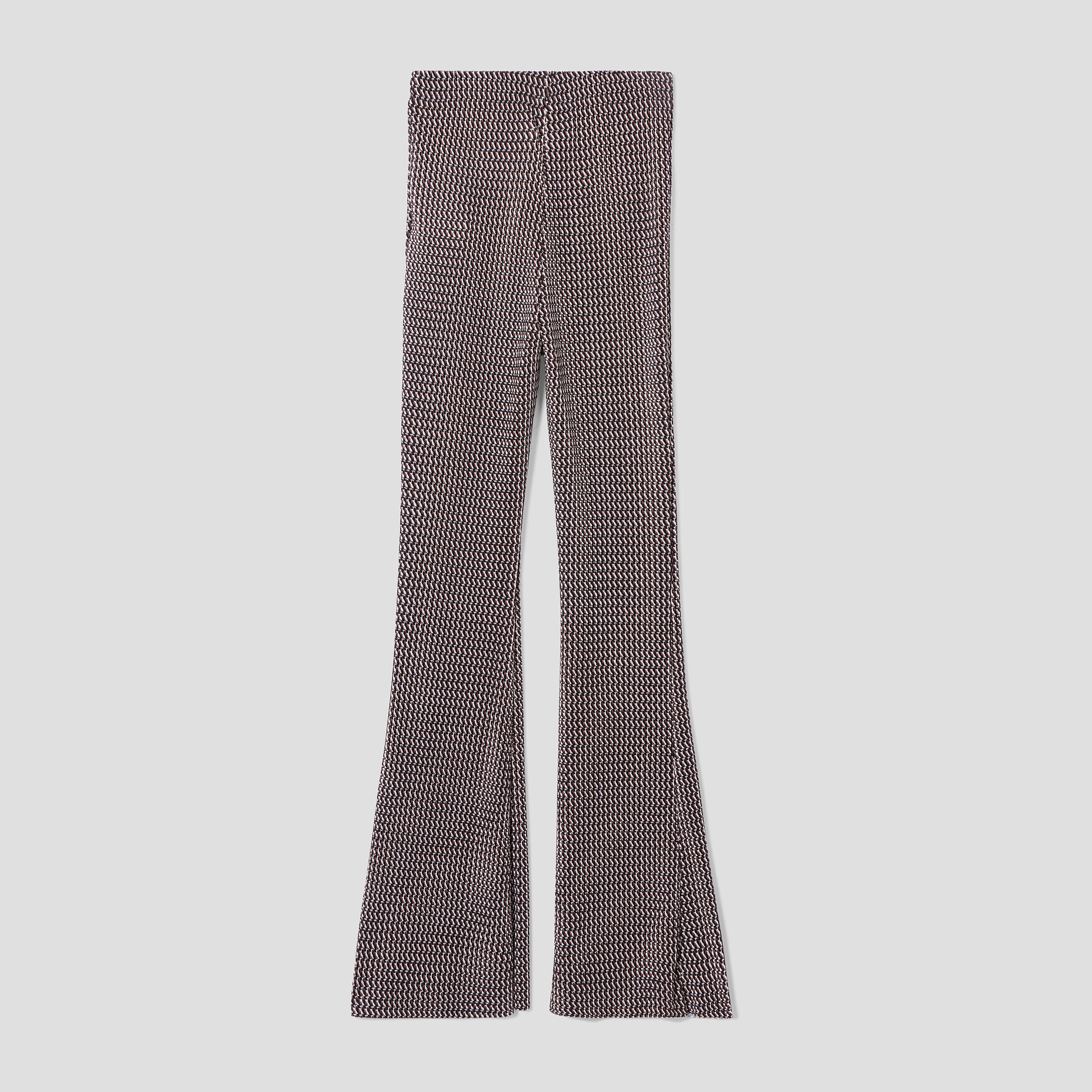 Pantalon flare plissé marron femme | Cache Cache