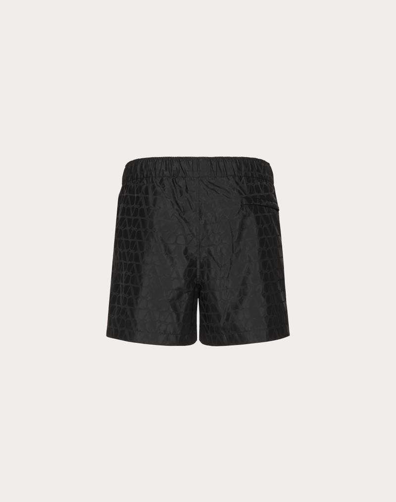 Nylon badedragt med ikonisk toile-mønster