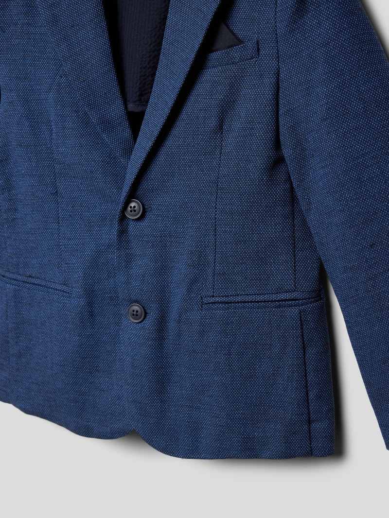 Blazer in melierter Optik in marineblau