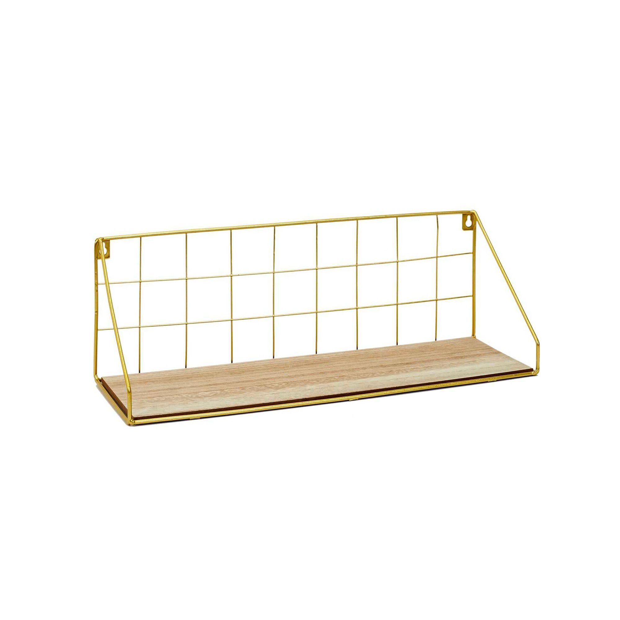 Etagère filaire métal et bois – 1 tablette