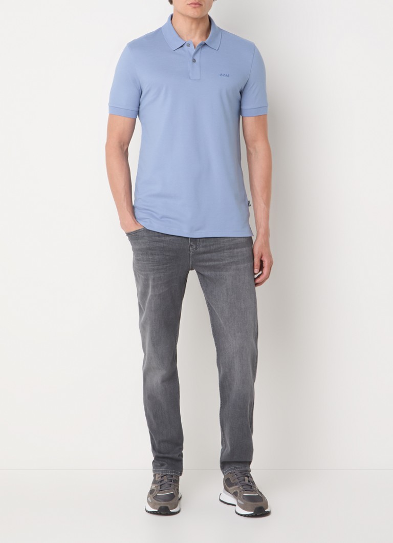 Blugi HUGO BOSS H-Re.Maine slim fit cu efect decolorat