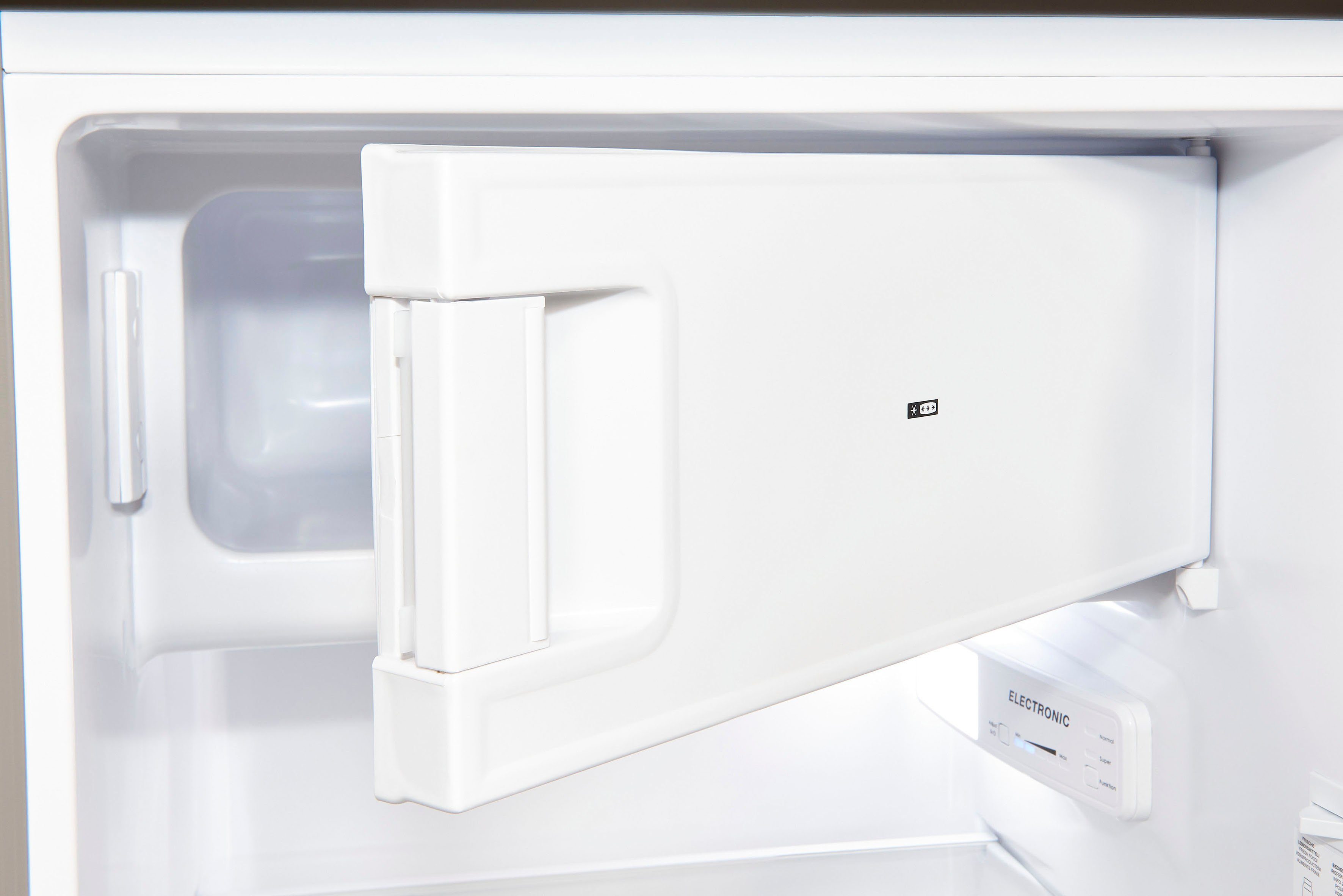 exquisit Kühlschrank KS185-4-HE-040E inoxlook, 122 cm hoch, 55 cm breit