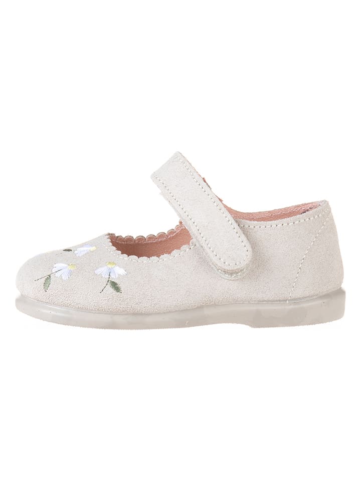 kmins Leder-Spangenballerinas in Beige günstig kaufen