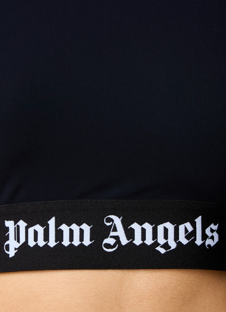 Krótki top Palm Angels z paskiem z logo