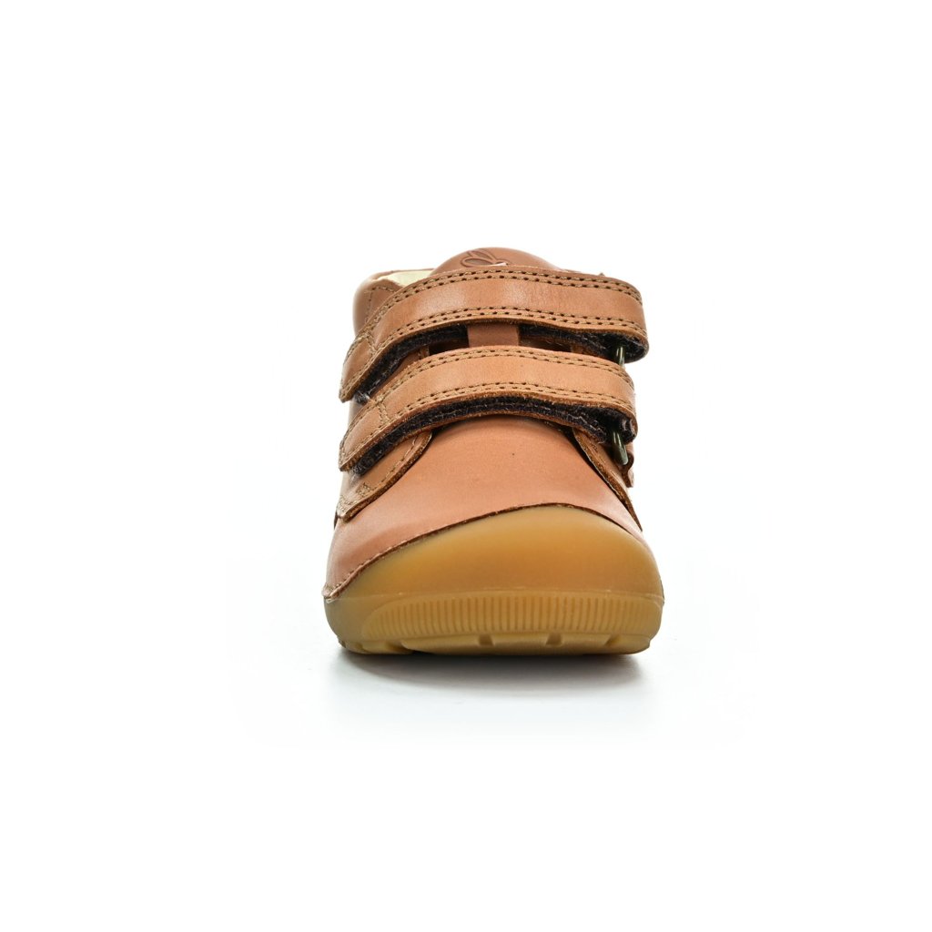 Bundgaard Petit Velcro Cognac braune Mid Cut Barfußschuhe