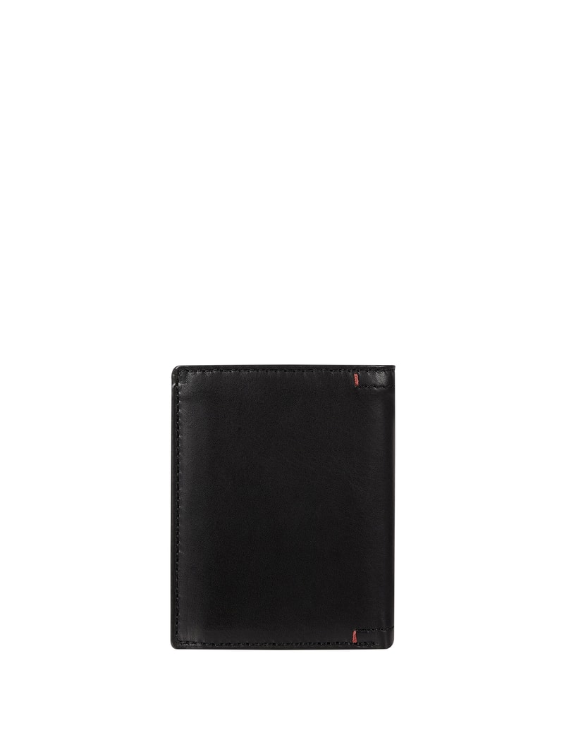 Portemonnaie aus Leder in Vintage-Optik in schwarz