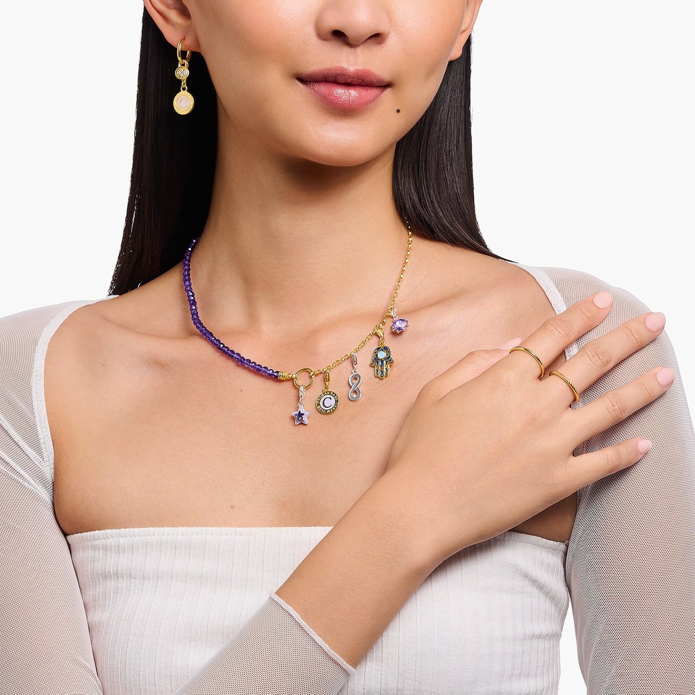 Thomas Sabo Chaînette Argent, Émail violet collier
