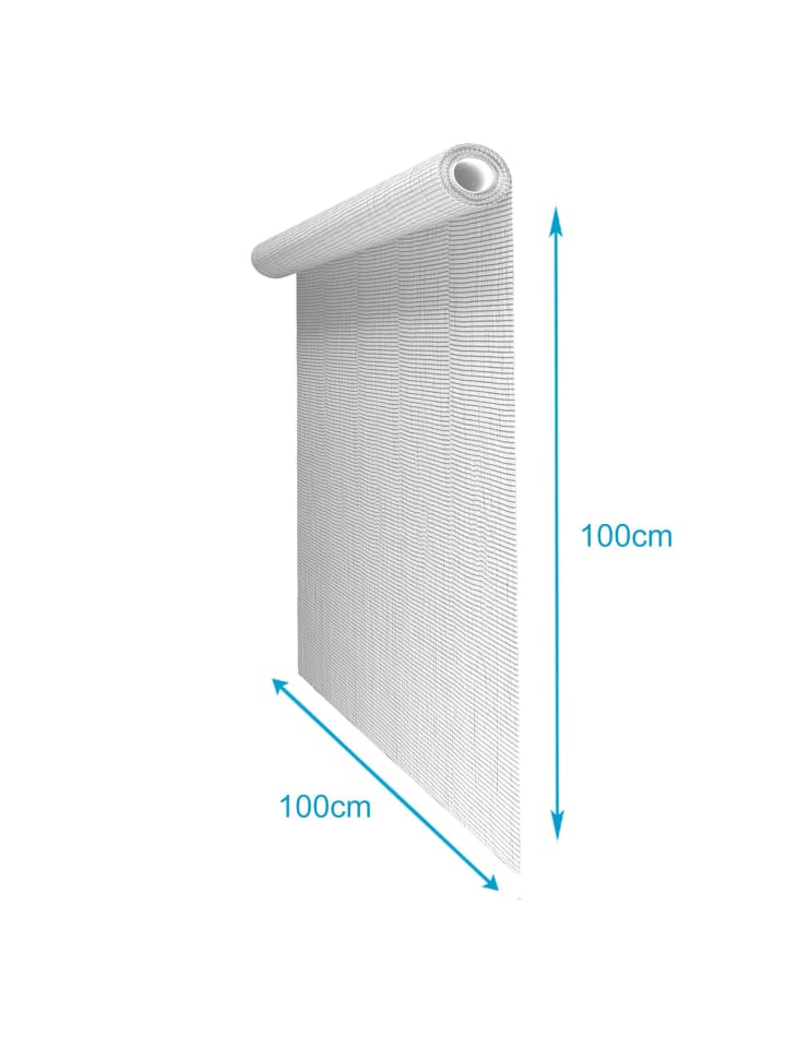 Intirilife Fliegennetz aus Fiberglas Meterware Maschenweite 1,2mm in Weiß - Breite 100cm günstig kaufen onesize