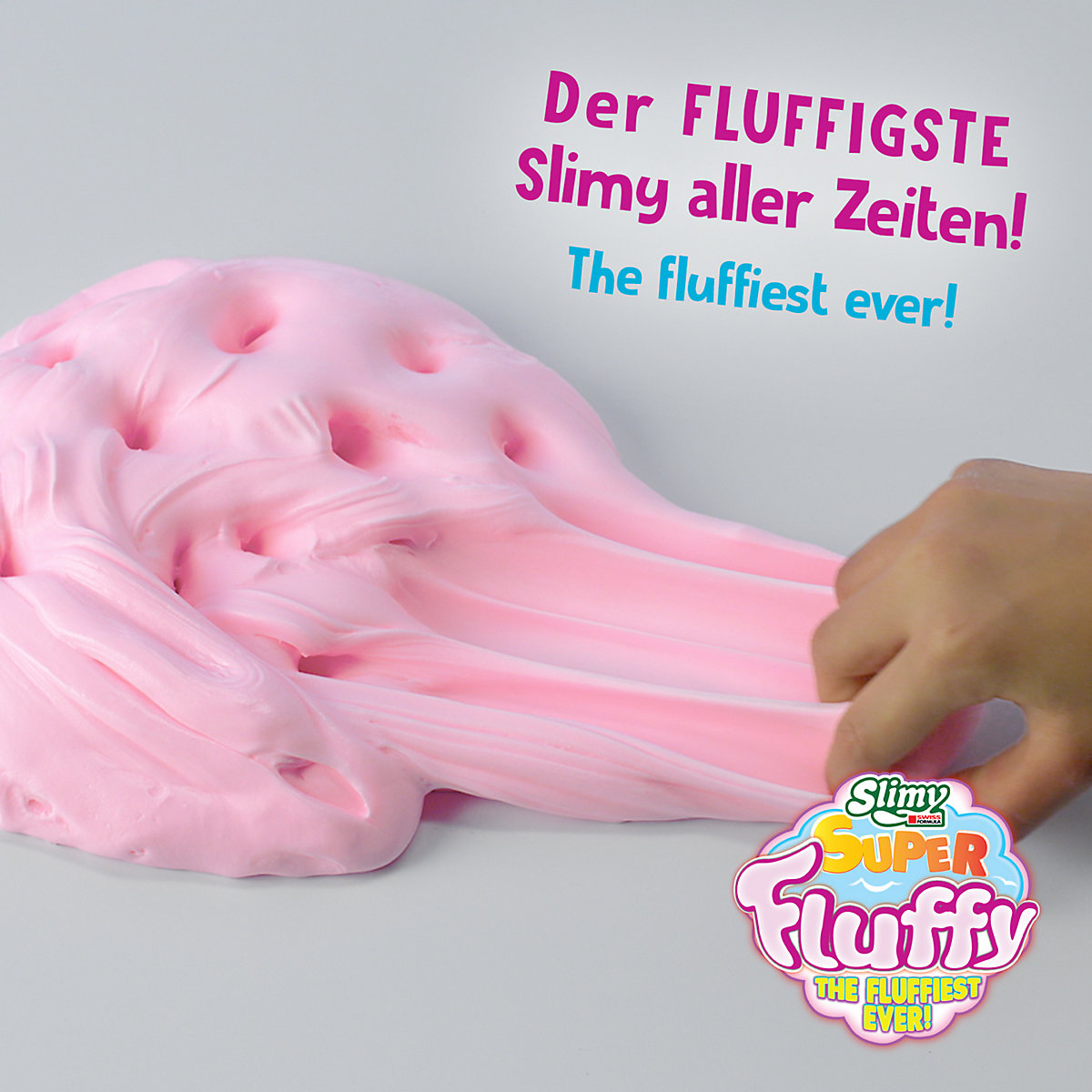SLIMY® Super Fluffy 100g Spielmasse im Becher - der flaumigste Original Slimy Slime, lustig duftende Schleim Knete für Kinder