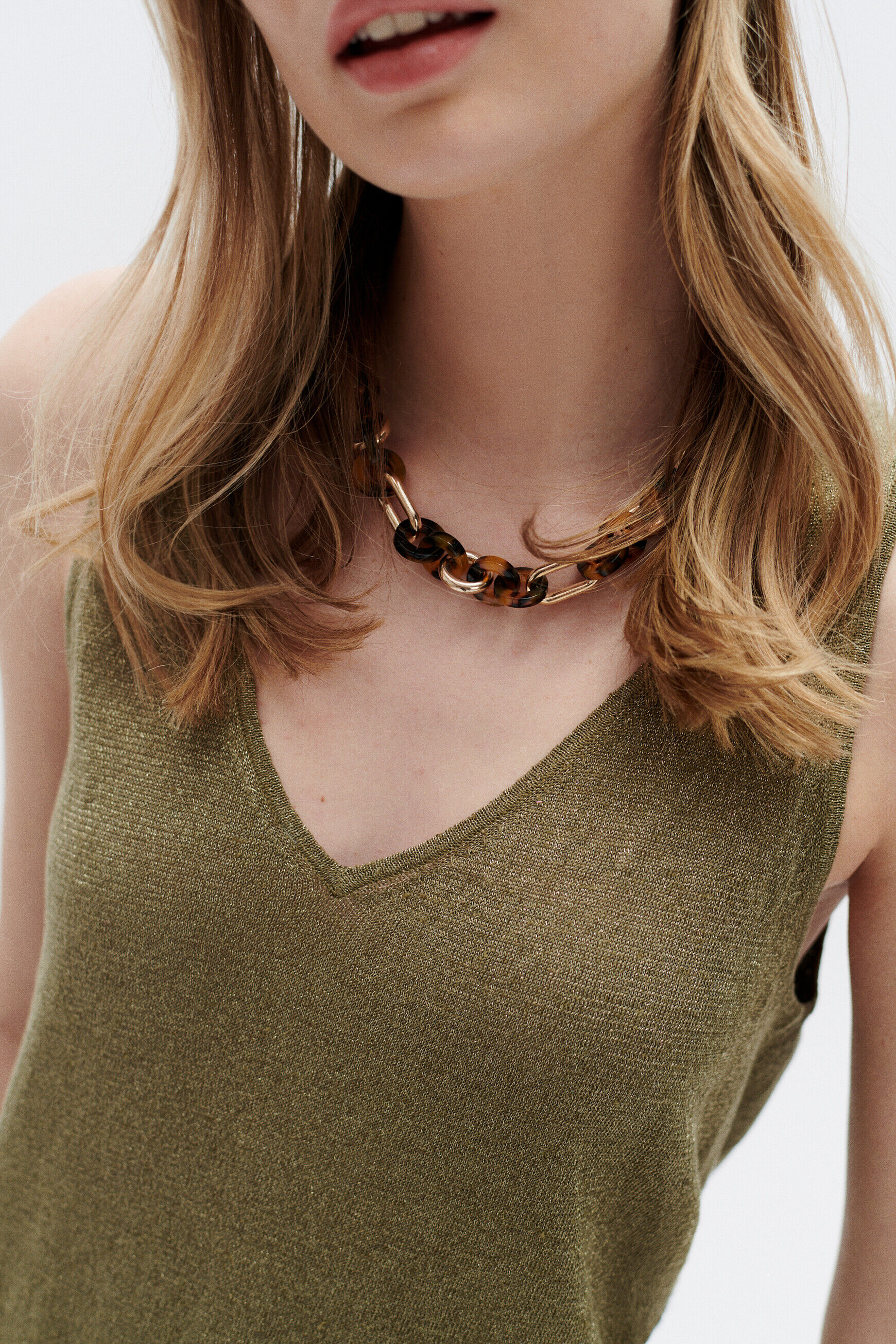 top nolwenn vert olive femme