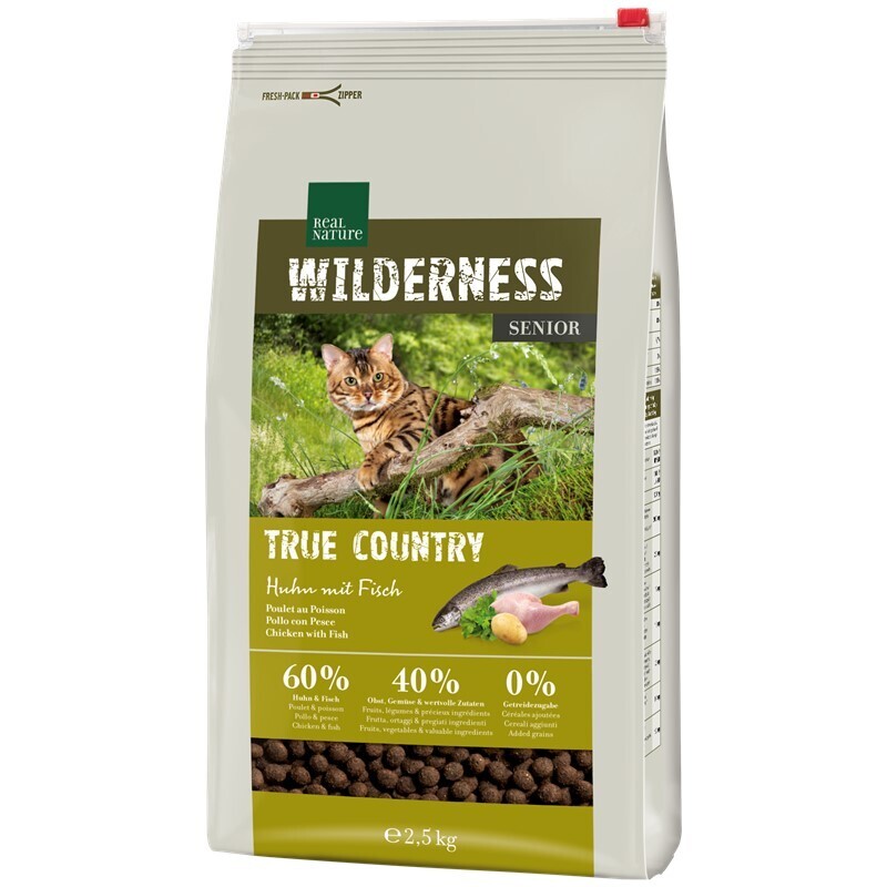 REAL NATURE Trockenfutter REAL NATURE WILDERNESS Senior True Country Huhn mit Fisch 2,5 kg