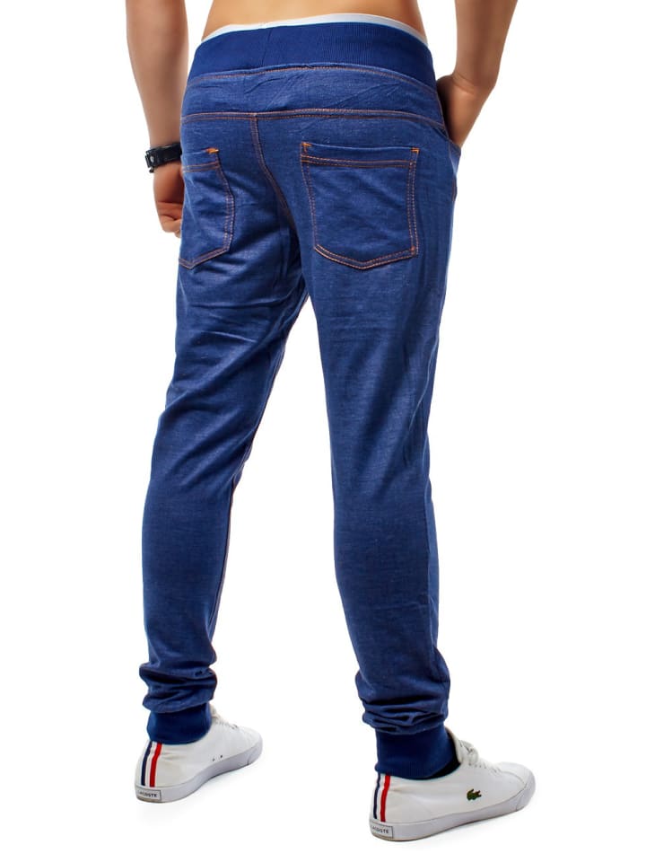 Arizona-Shopping Jogginghose Jeans Optik Sweathose Stretch Sporthose und Jungen in Blau günstig kaufen S