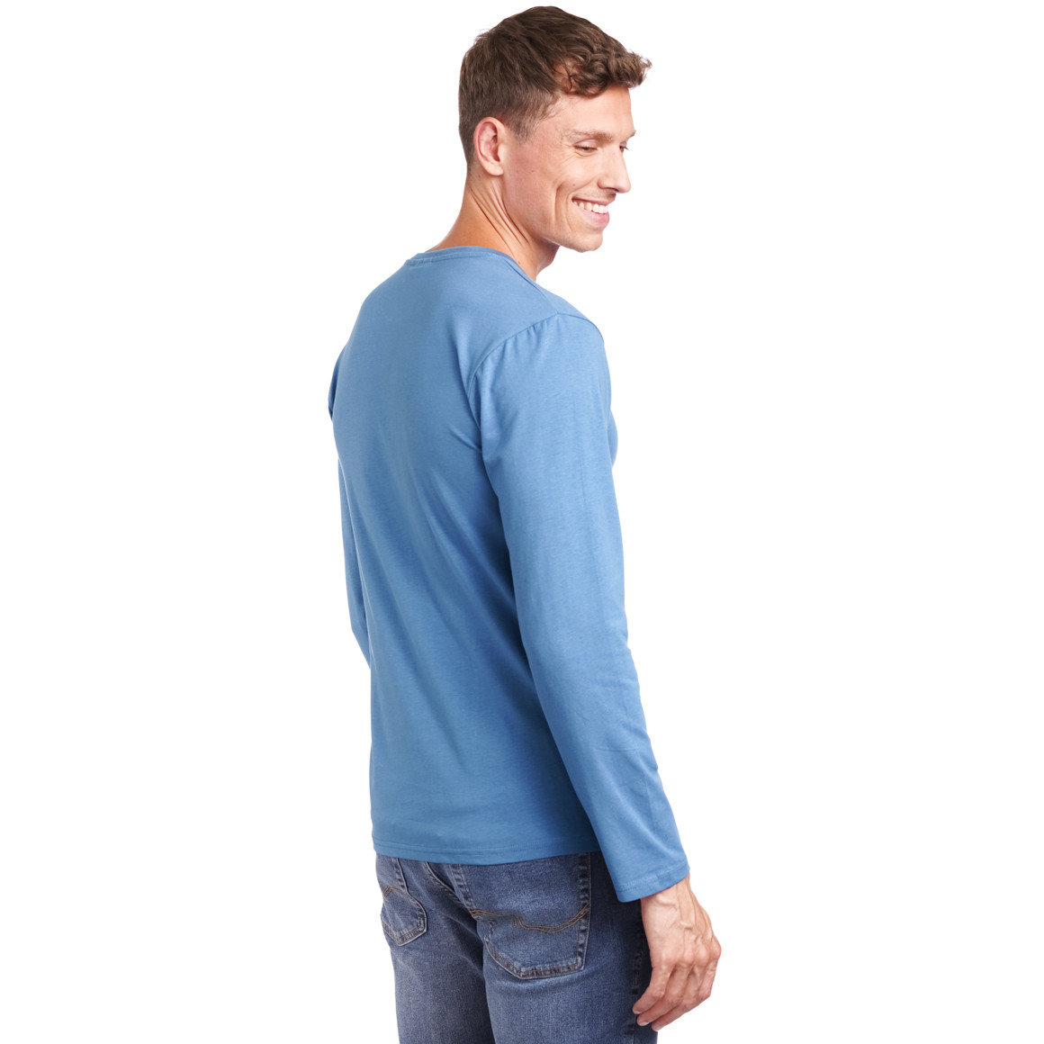 2 Herren Langarmshirts im Basic-Look
