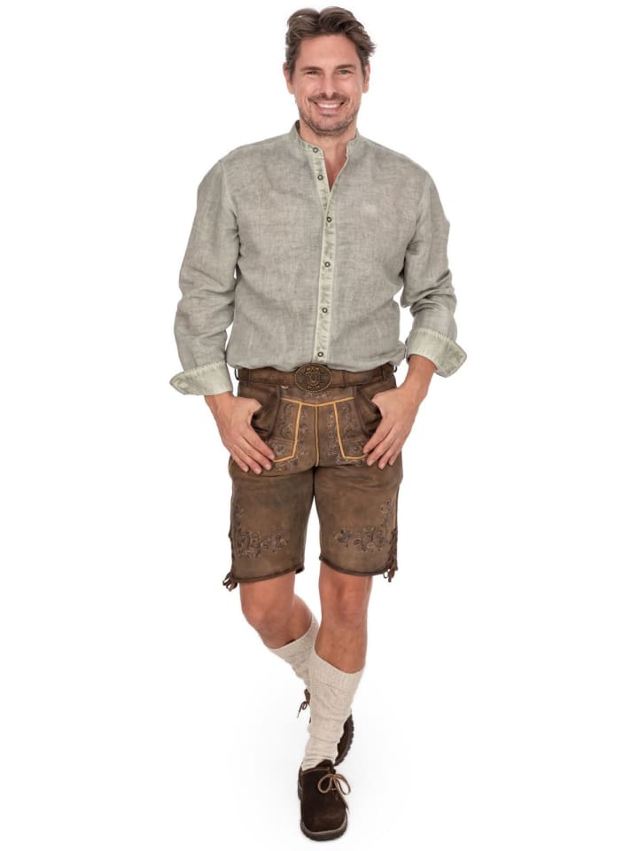 KRÜGER Lederhose 961267 in braun günstig kaufen