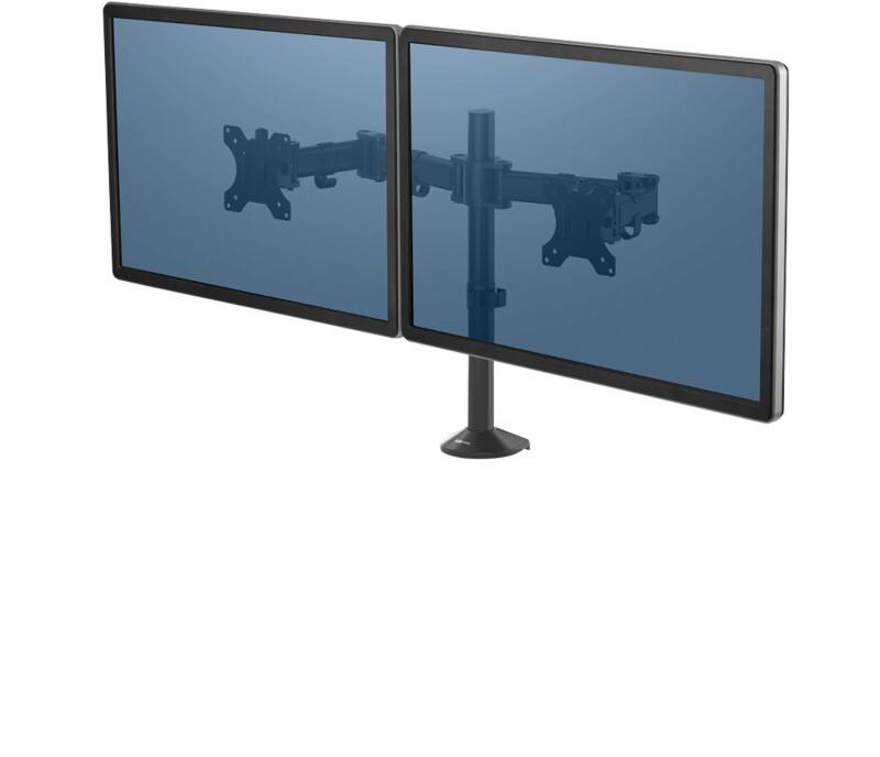 Fellowes Dualer Monitorarm Reflex höhenverstellbar 550 x 116 X 490mm 27 Zoll Schwarz