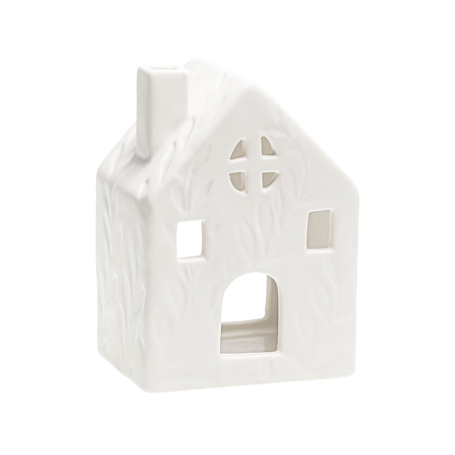 Haus aus Keramik, für Teelichter, 7,5 x 10 cm