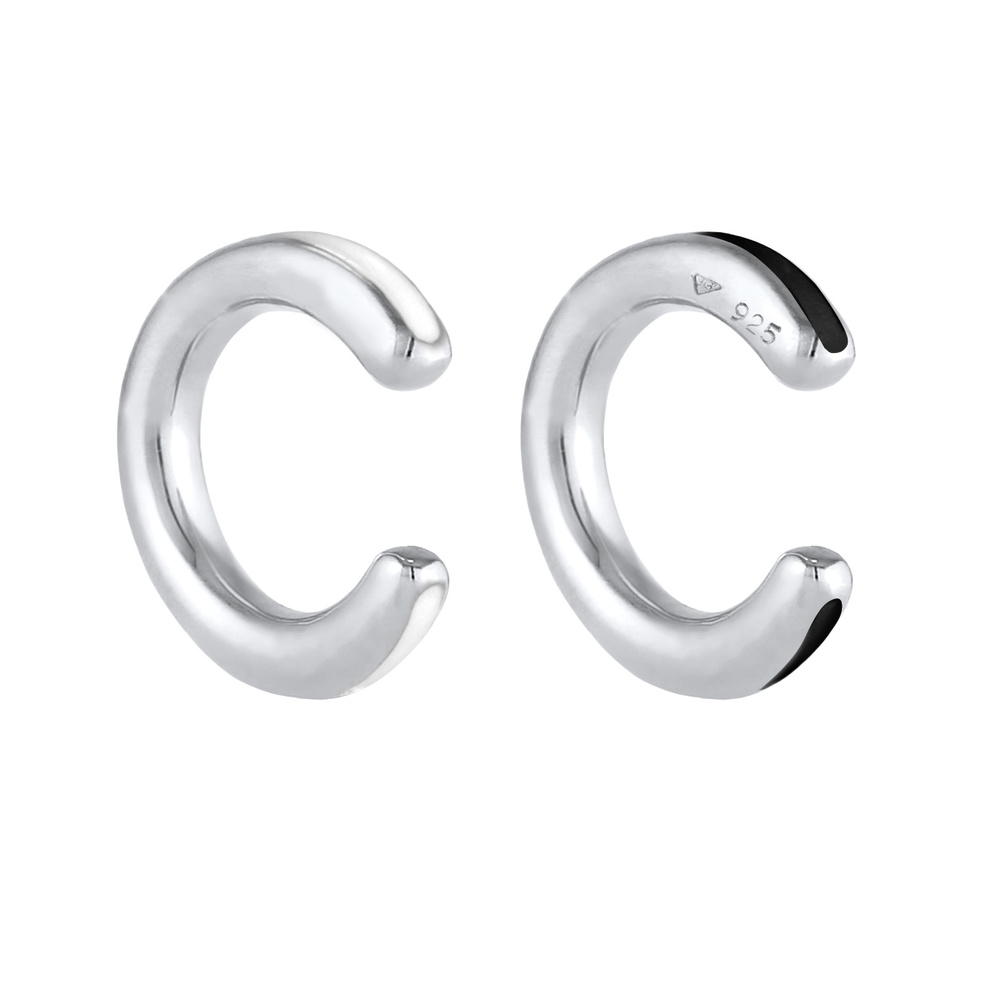 Elli Elli Boucles d'Oreilles Ensemble de boucles d'oreilles pour femmes - Noir minimal Boucles d'oreilles