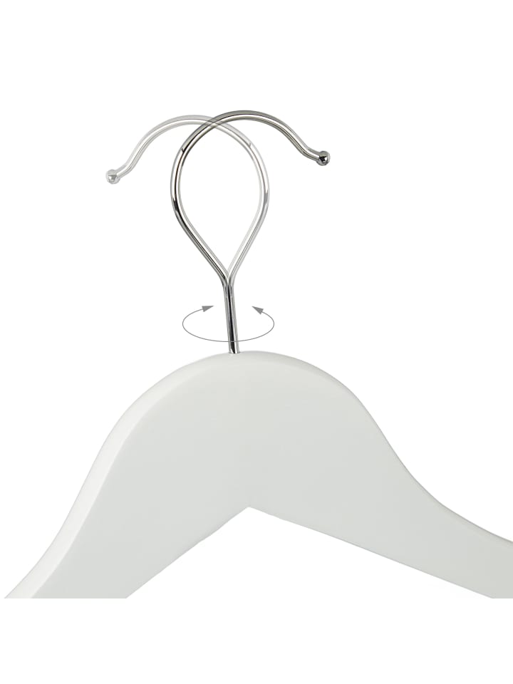 relaxdays 10x Kleiderbügel in Weiß günstig kaufen onesize