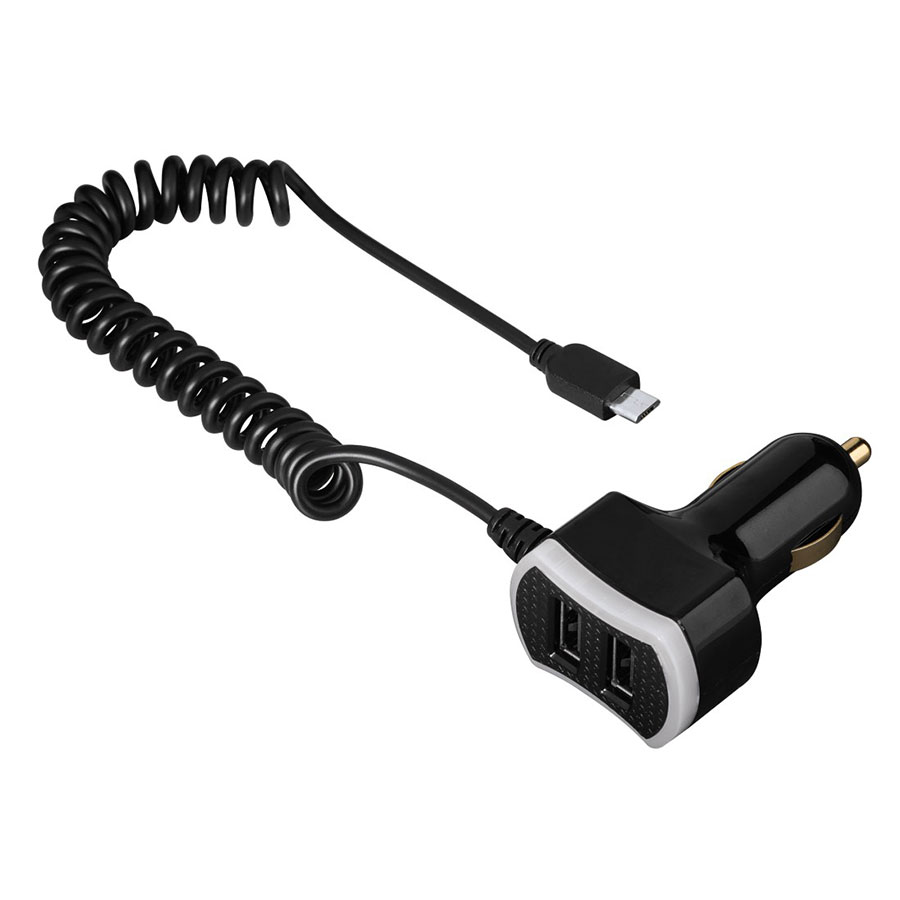 Hama Kfz-Ladegerät "Triple Power", Micro-USB, 7.2A, in Schwarz  - ATU