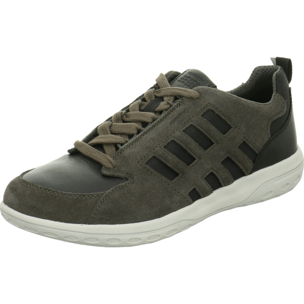 GEOX Freizeit Schnürer grau charcoal/black