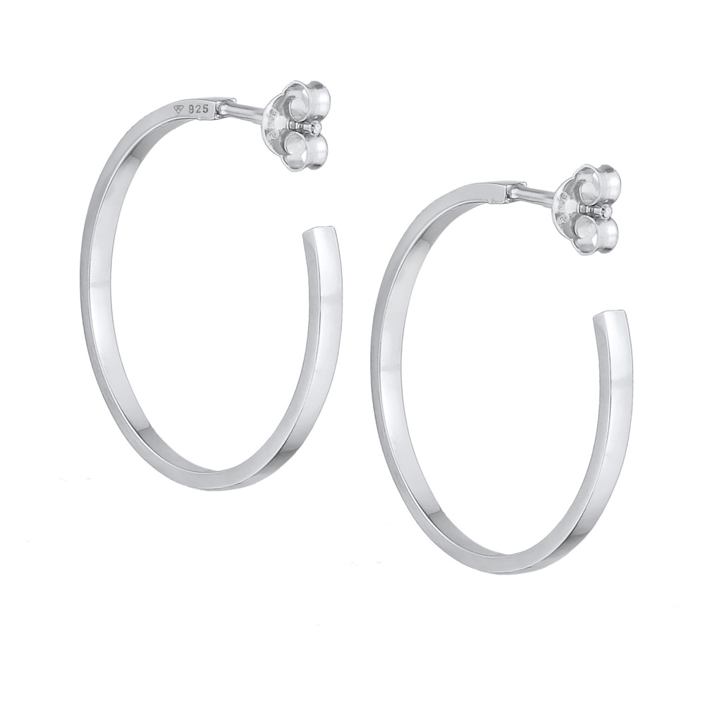 Elli Elli Boucles d'Oreilles Créoles pour femmes Basic Classique en argent sterling 92 Boucles d'oreilles