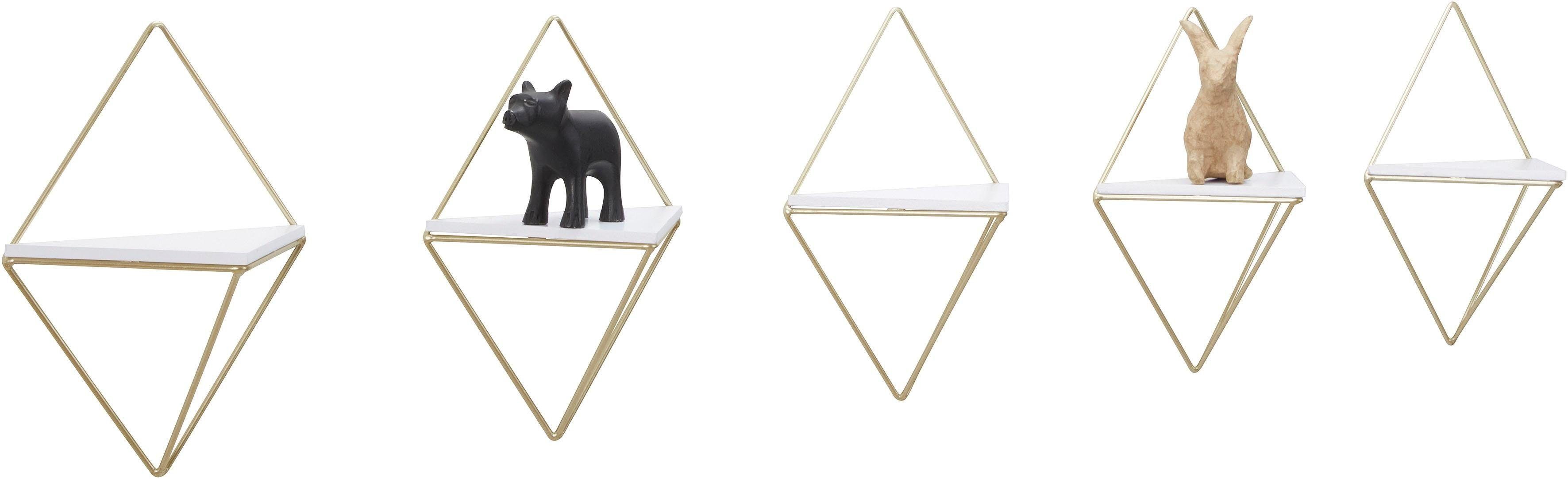 andas Deko-Wandregal Rauten Rudel, Set 5-tlg., Dekoregal, Wanddeko, aus Metall