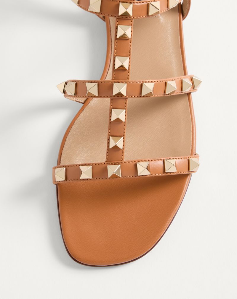 Rockstud lav sandal i kalveskind med stropper