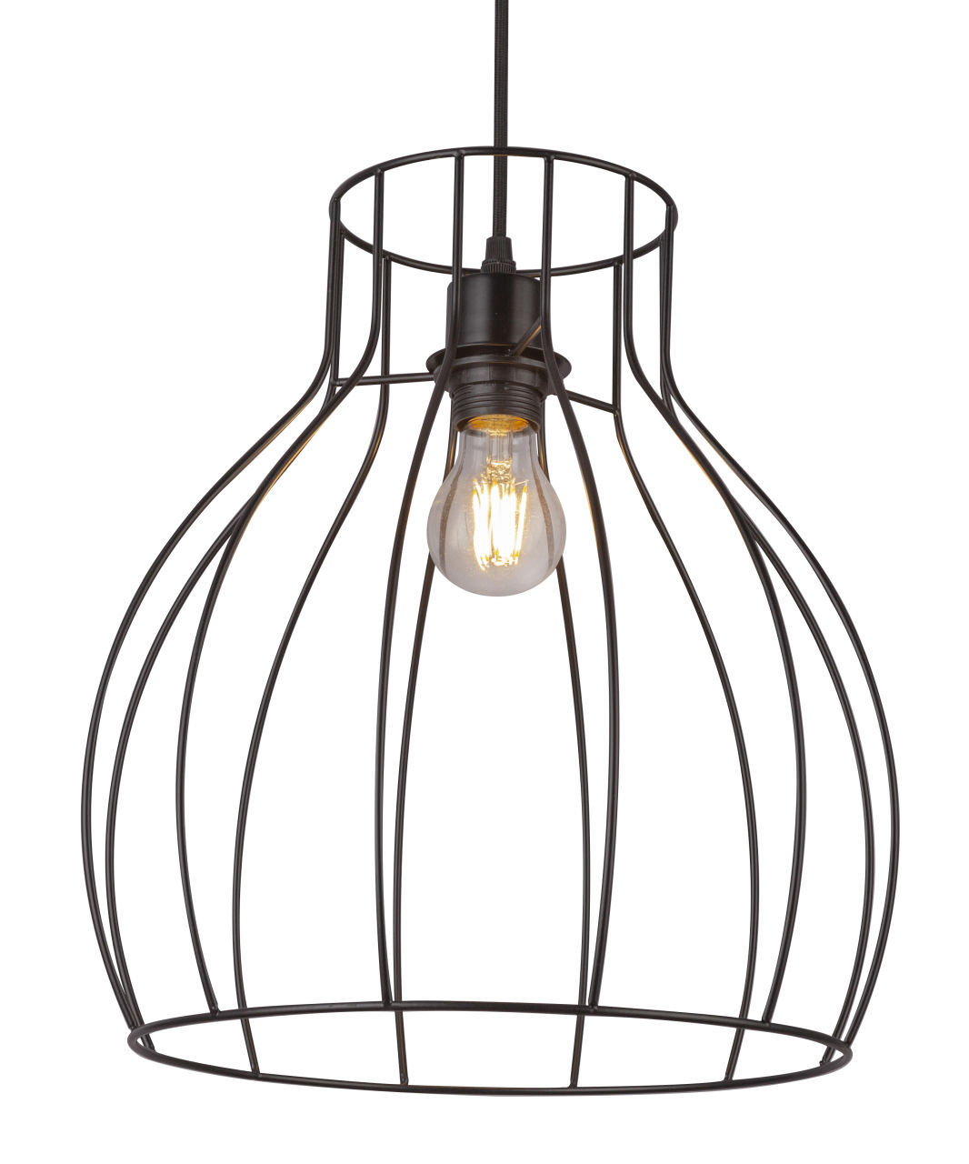 Globo Lighting - MINA - Hängeleuchte Metall schwarz, 1x E27