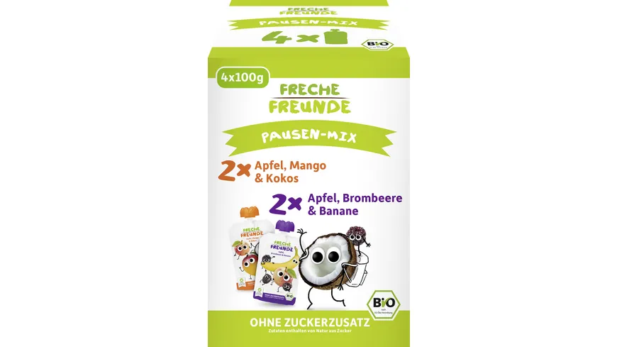 Freche Freunde Bio Quetschie Multipack Pausen-Mix 400 g