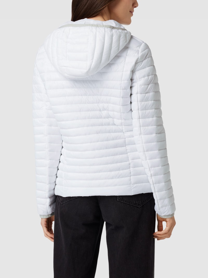 Steppjacke mit Label-Details in weiß