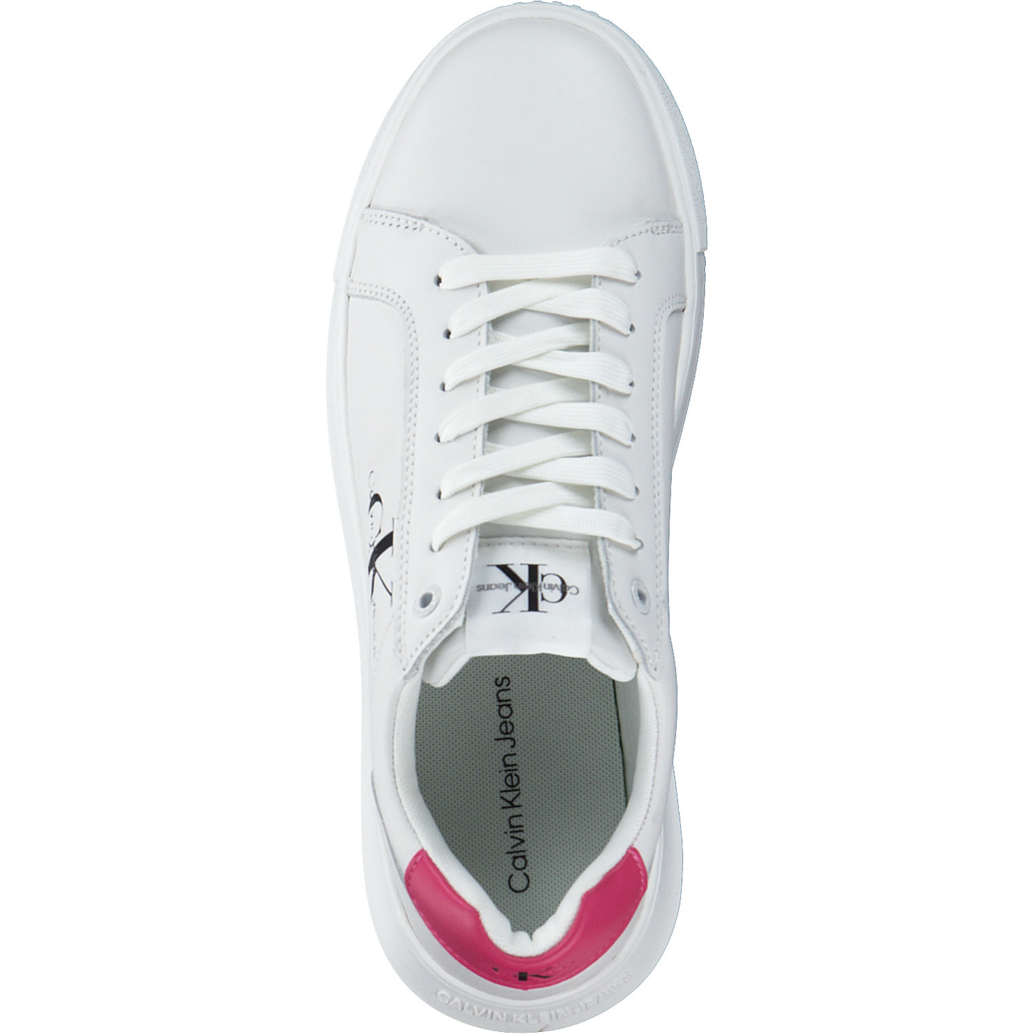 Calvin Klein YW0YW00823, Sneakers Low, Damen, white / raspberry