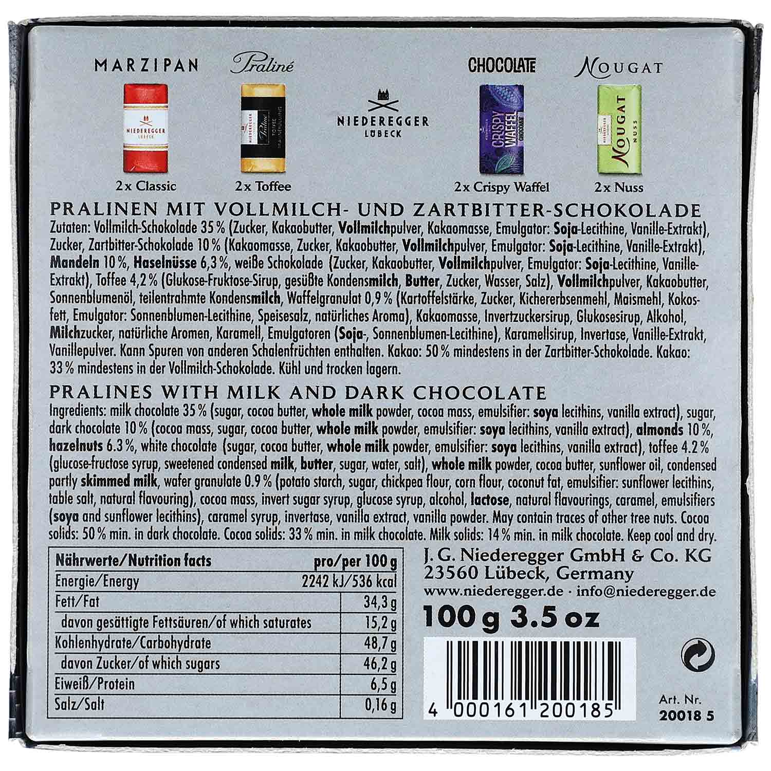 Niederegger 'Happy Birthday' Burger 100g