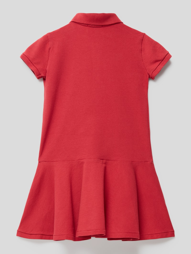 Kleid mit Polokragen Modell 'POLO DRES-DRESSES-KNIT' in rot