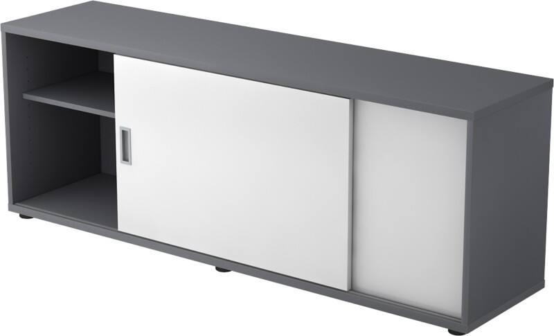 Hammerbacher Sideboard V1758S Grau 1.600 x 400 x 596 mm
