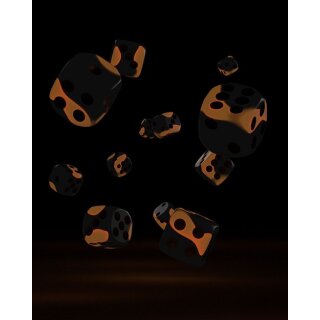 Oakie Doakie Dice W6 Würfel 12 mm Glow in the Dark Lava (36)