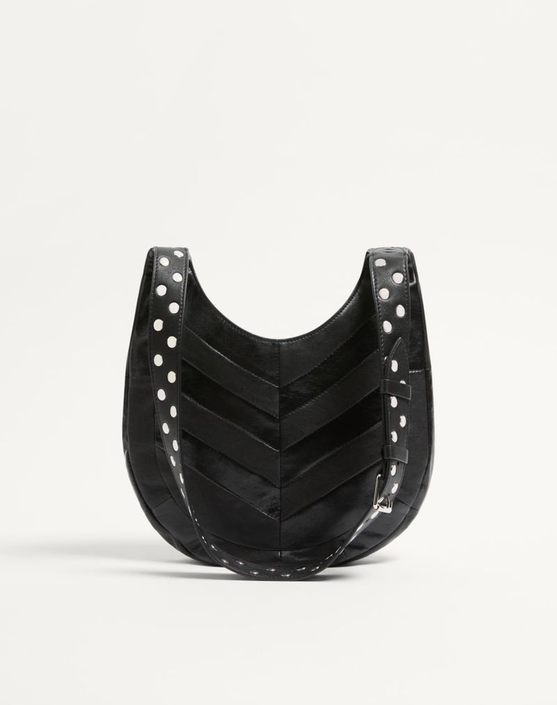 Valentino Garavani Hobo Lille Hobo Taske i Nappa med Chevron Motiv