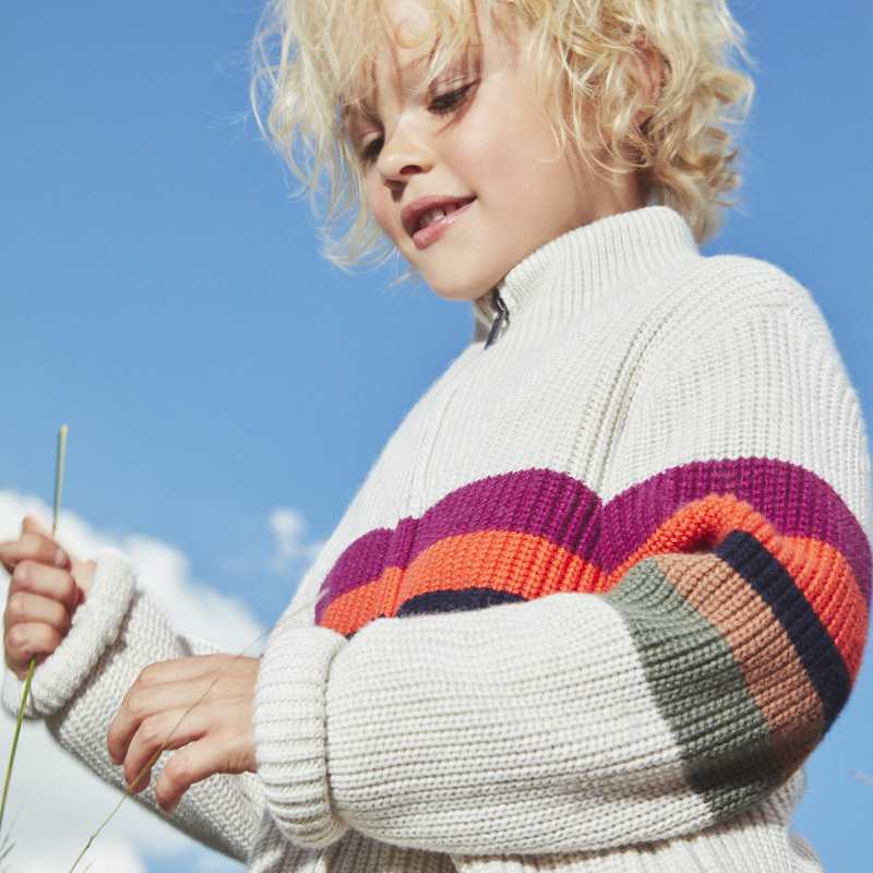 Cardigan garçon rayures gris Catimini