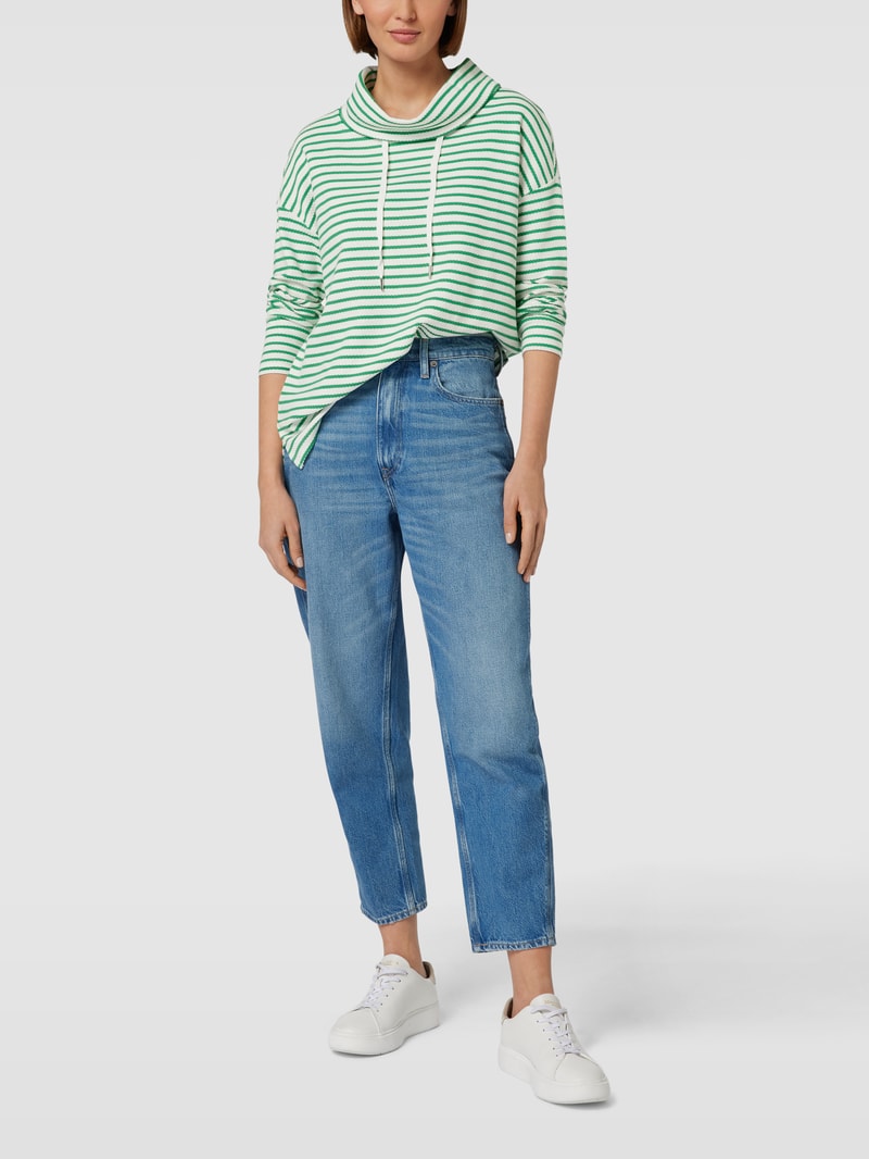 Sweatshirt mit Streifenmuster in grün