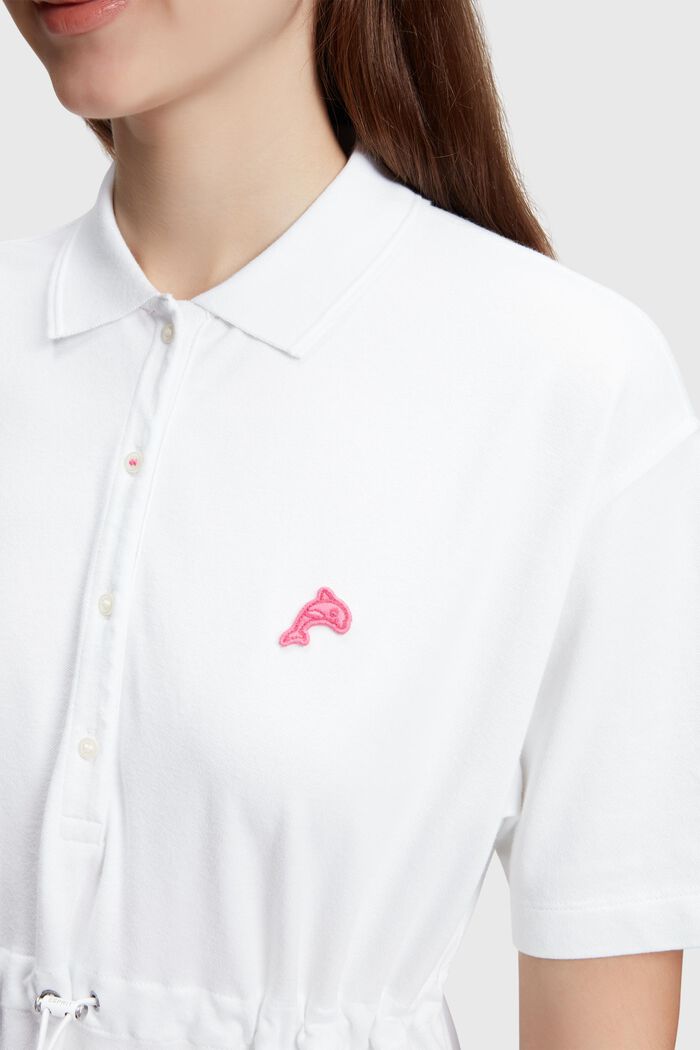 Plissiertes Tennis-Polokleid mit Dolphin-Batch