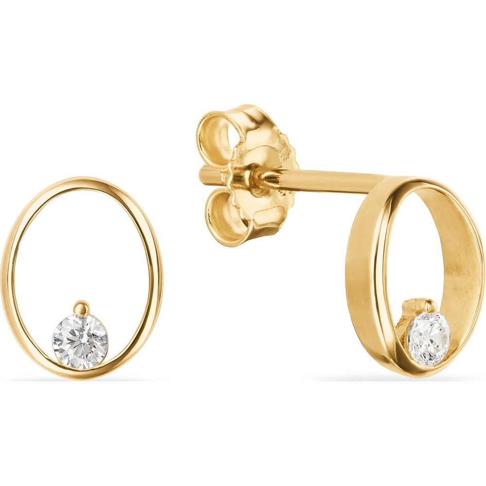 FAVS Boucles d'oreilles à fermoir à poussette 585 Or jaune Boucles d'oreilles