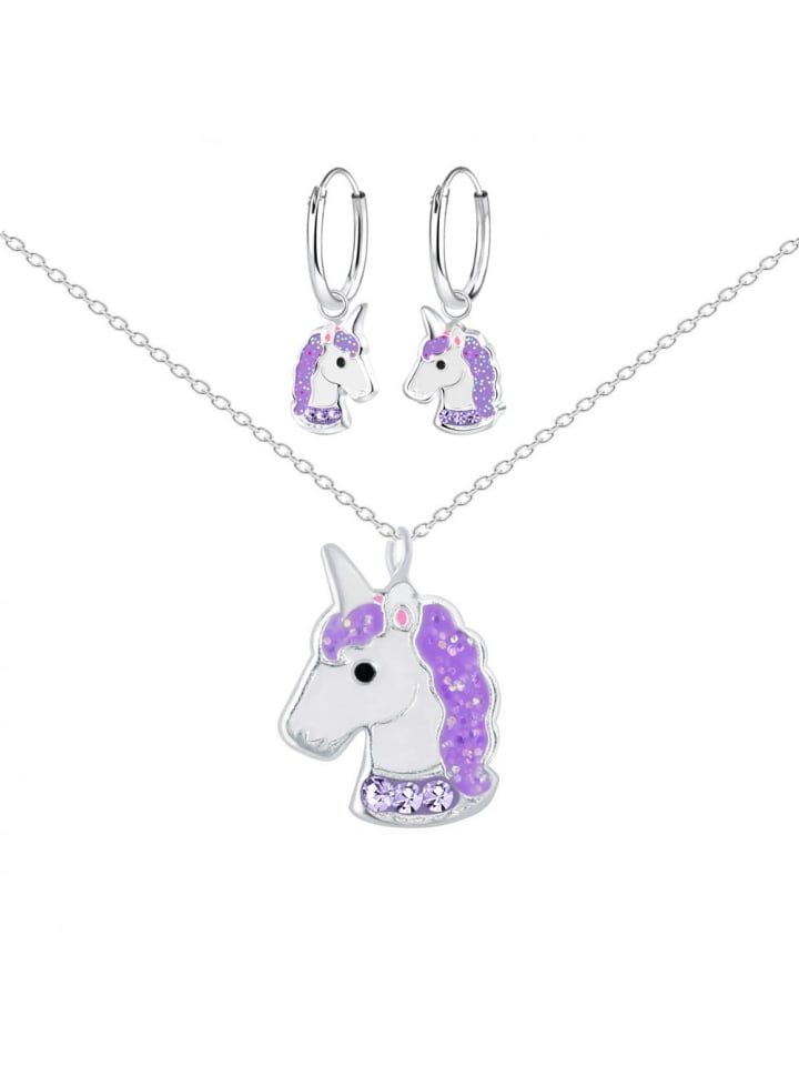 Alexander York Kinder-Schmuckset EINHORN MIT CHARM-OHRRINGEN in 925 Sterling Silber, 4-tlg. günstig kaufen onesize