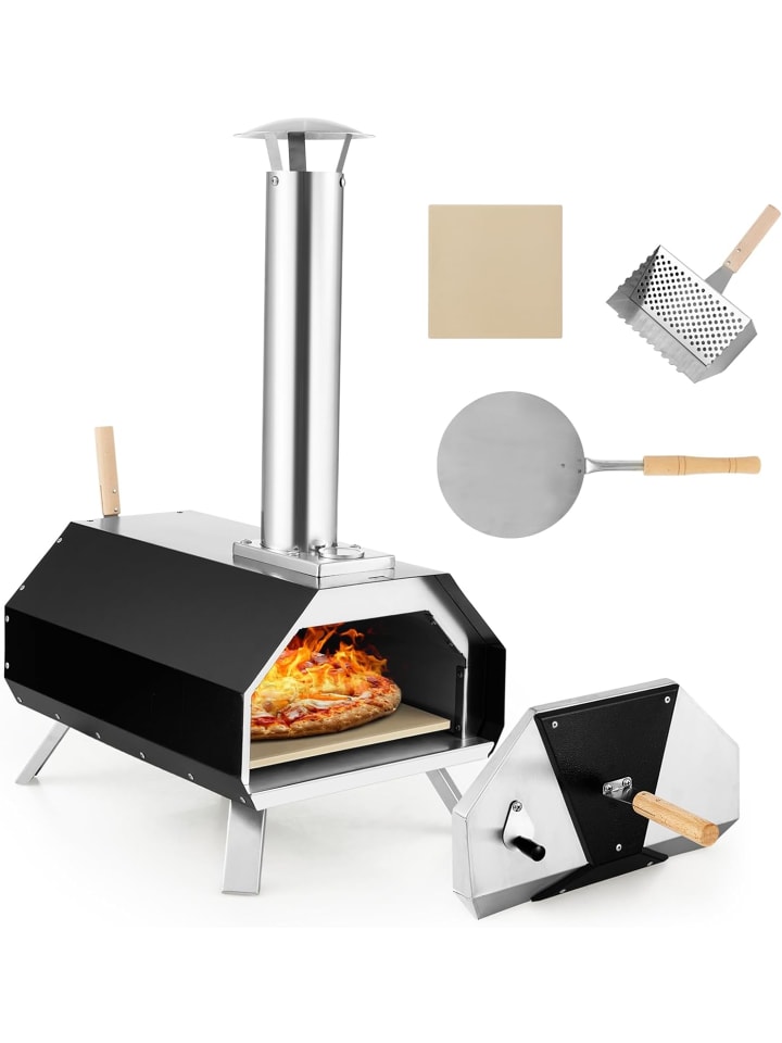 COSTWAY Outdoor Pizzaofen in Schwarz günstig kaufen onesize