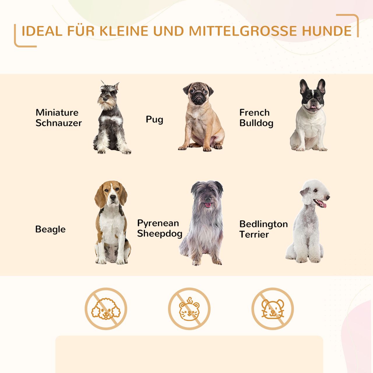 PawHut Absperrgitter Hunde, klappbares Hundegitter aus Holz, Türschutzgitter
