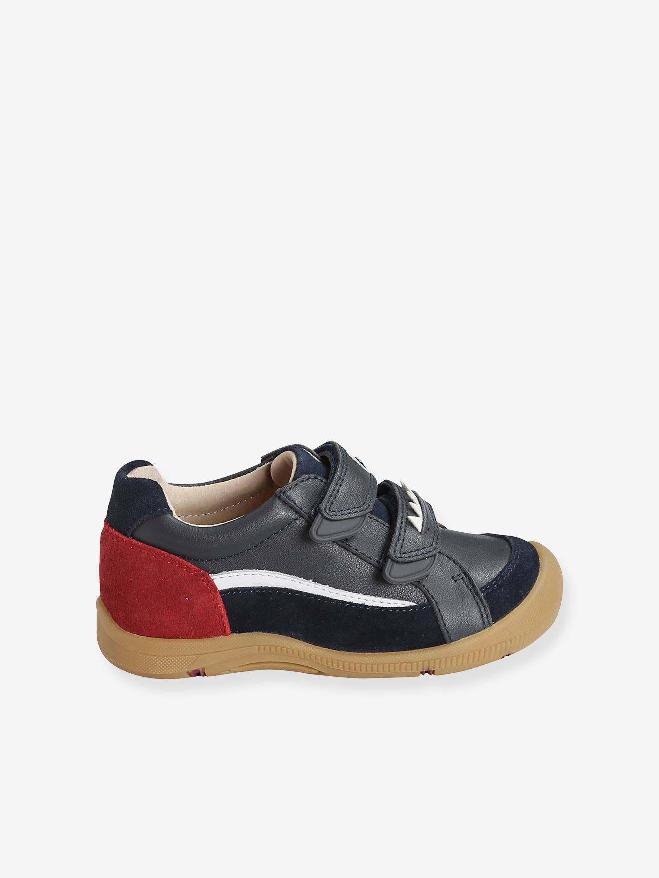Chaussures basses cuir garçon collection maternelle marine