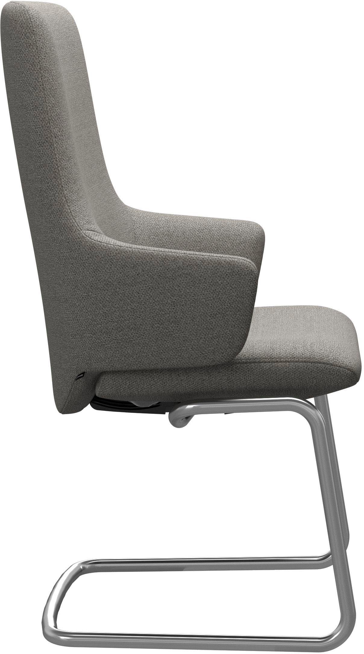 Stressless® Polsterstuhl Laurel, High Back mit Armlehne, Größe L, mit Beinen aus Stahl in Schwarz matt