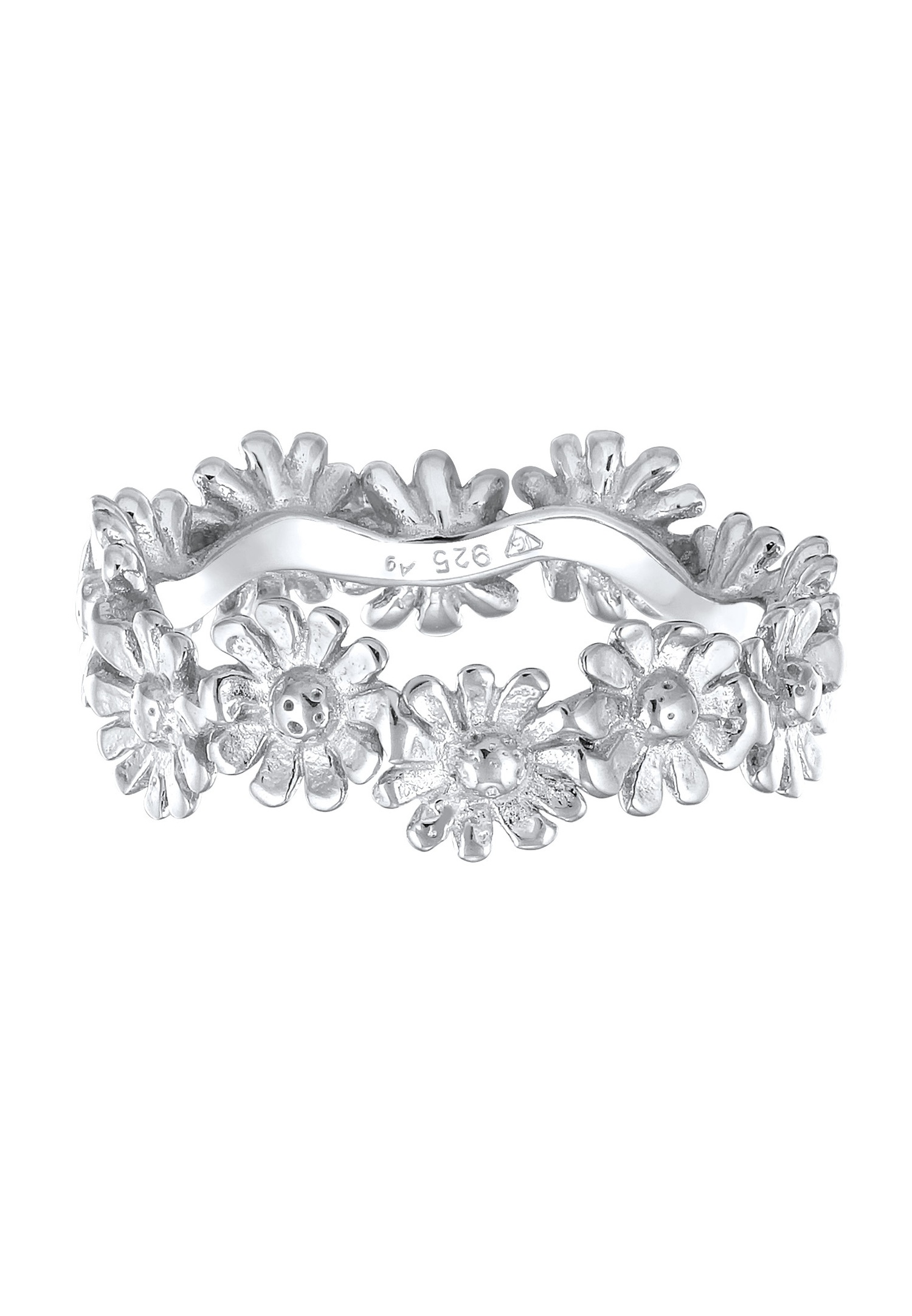 Bague florale Elli pour femme, style bohème, en argent sterling 925 – un look tendance
