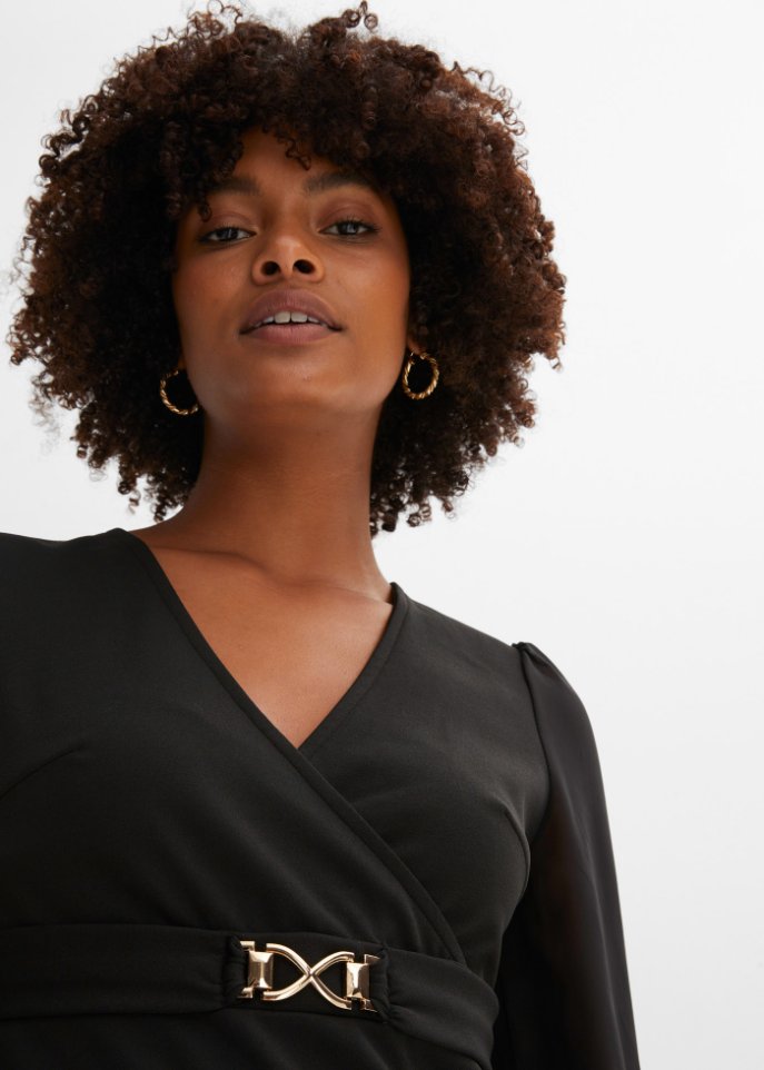 Langarmshirt, Chiffon-Ärmel
